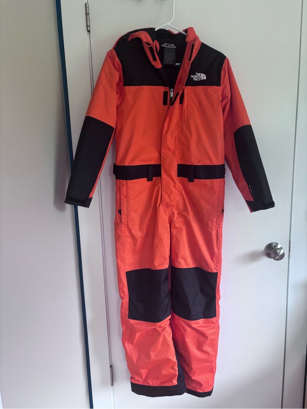The North Face Orange and Black Insulated One-Piece Ski Suit - Picture 1 of 8